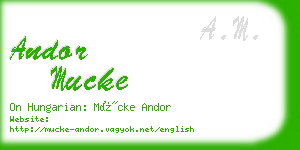 andor mucke business card